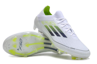 Adidas F50 Adizero FG Low-Tops Soccer Cleats - White/Black/Yellow