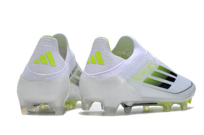 Adidas F50 Adizero FG Low-Tops Soccer Cleats - White/Black/Yellow