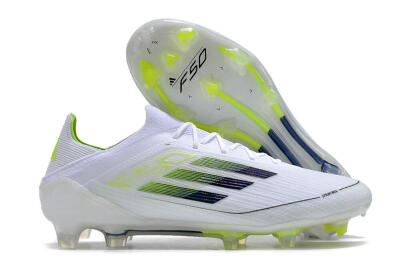 Adidas F50 Adizero FG Low-Tops Soccer Cleats - White/Black/Yellow