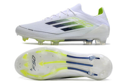 Adidas F50 Adizero FG Low-Tops Soccer Cleats - White/Black/Yellow