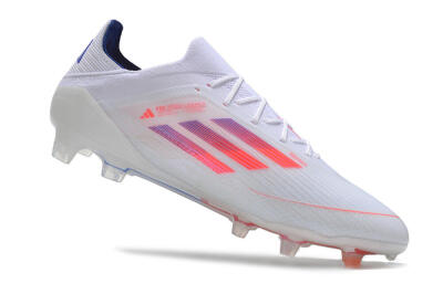 Adidas F50 Adizero FG Low-Tops Soccer Cleats - White/Red/Blue