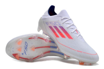 Adidas F50 Adizero FG Low-Tops Soccer Cleats - White/Red/Blue