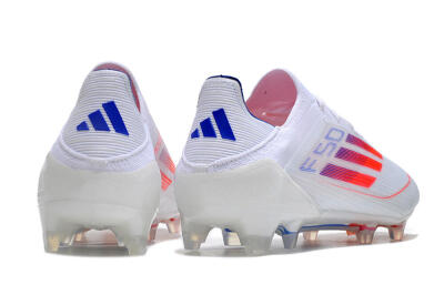 Adidas F50 Adizero FG Low-Tops Soccer Cleats - White/Red/Blue