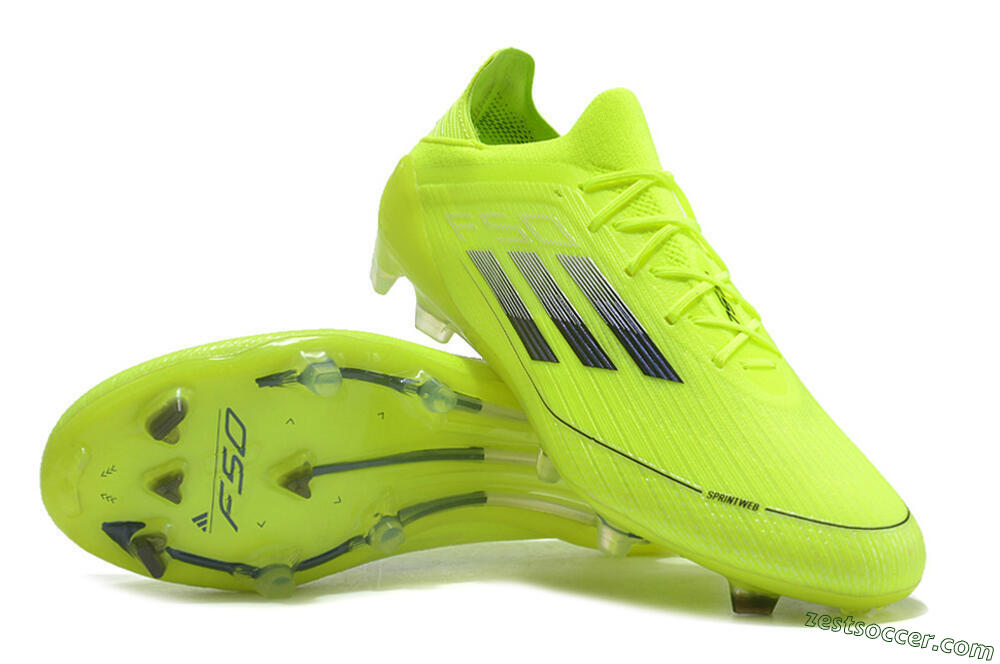 Adidas F50 Adizero FG Low-Tops Soccer Cleats - Yellow/Black 3