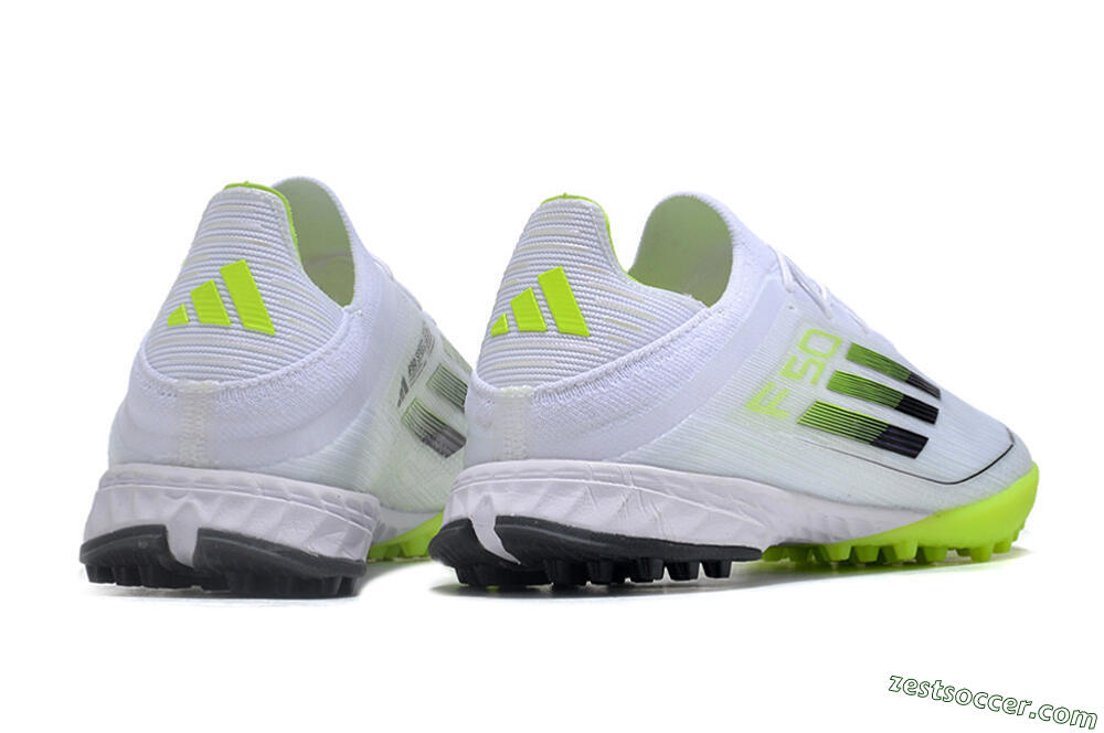 Adidas F50 Adizero TF Low-Tops Soccer Shoes - Whtie/Black/Green 6