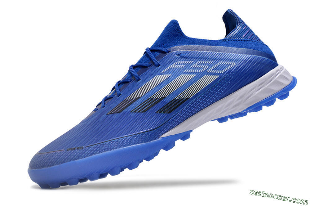 Adidas F50 Adizero TF Low-Tops Soccer Shoes - Blue/Silver/Black 5