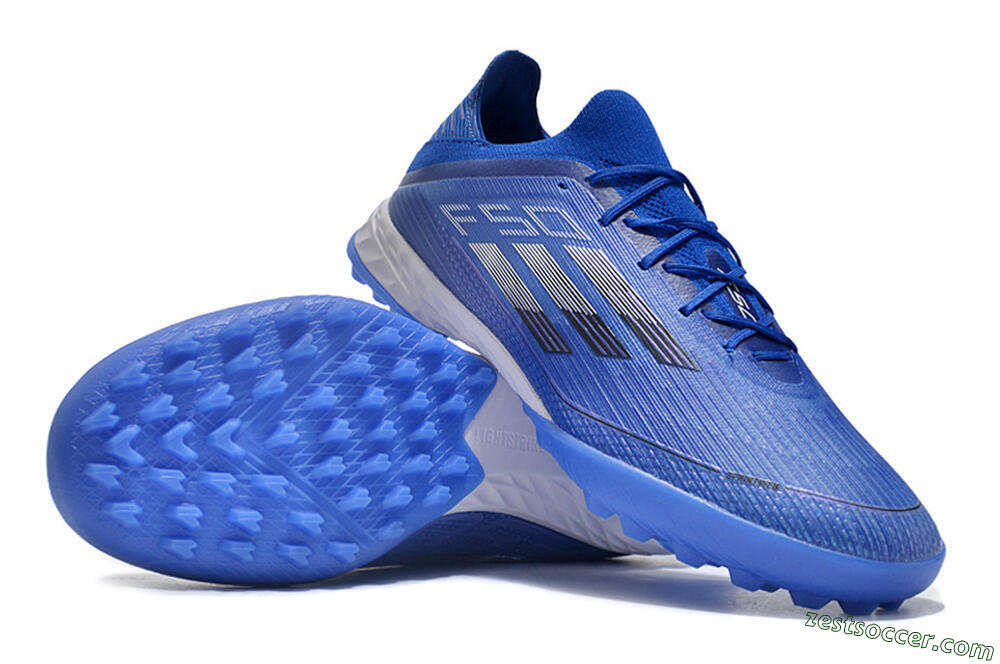 Adidas F50 Adizero TF Low-Tops Soccer Shoes - Blue/Silver/Black 3