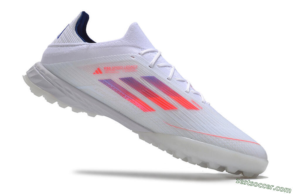 Adidas F50 Adizero TF Low-Tops Soccer Shoes - White/Red/Blue 4