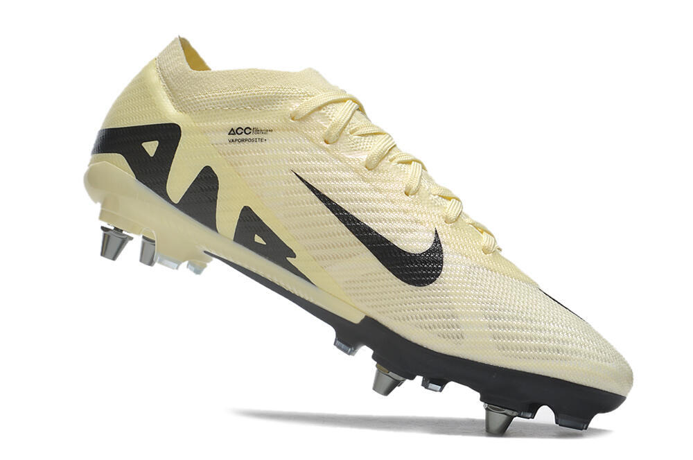Nike Air Zoom Mercurial Vapor 15 Elite SG Low-Tops Soccer Cleats - Beige/Black 4