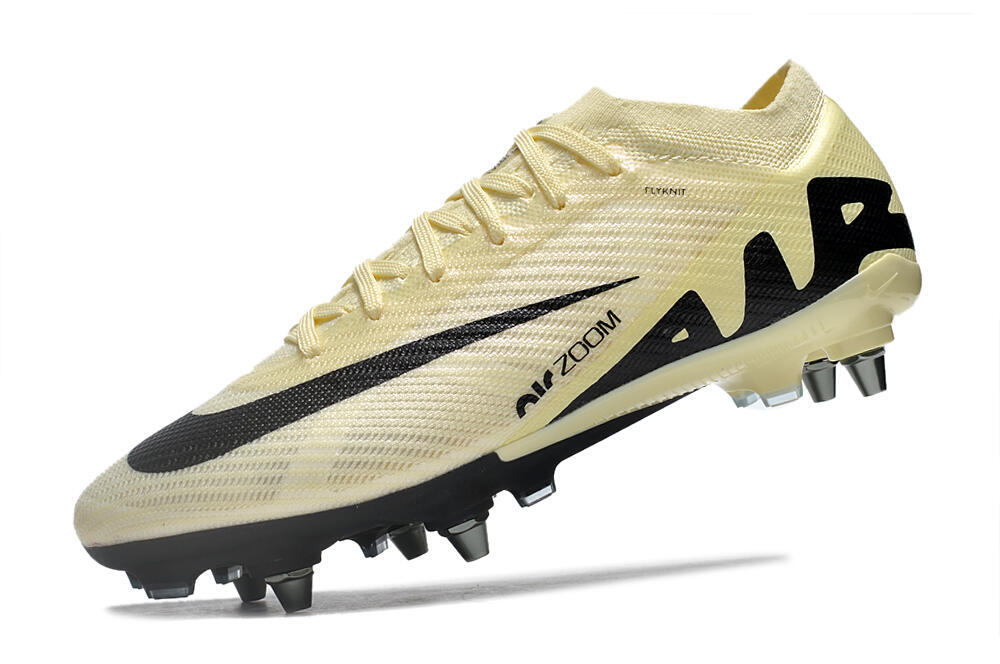 Nike Air Zoom Mercurial Vapor 15 Elite SG Low-Tops Soccer Cleats - Beige/Black 5
