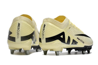 Nike Air Zoom Mercurial Vapor 15 Elite SG Low-Tops Soccer Cleats - Beige/Black