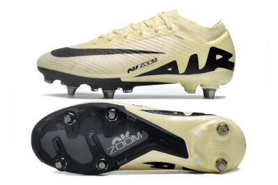 Nike Air Zoom Mercurial Vapor 15 Elite SG Low-Tops Soccer Cleats - Beige/Black