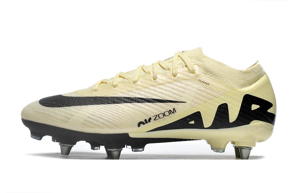 Nike Air Zoom Mercurial Vapor 15 Elite SG Low-Tops Soccer Cleats - Beige/Black 2