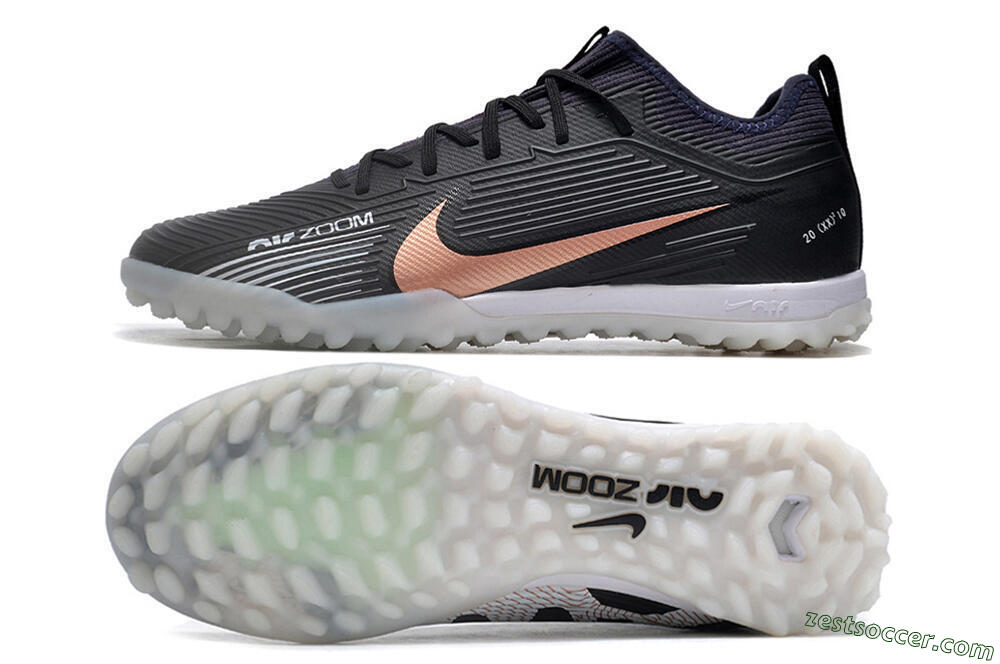 Nike Air Zoom Mercurial Vapor 15 Pro TF Low-Tops Soccer Shoes - Black/Gold/White 1