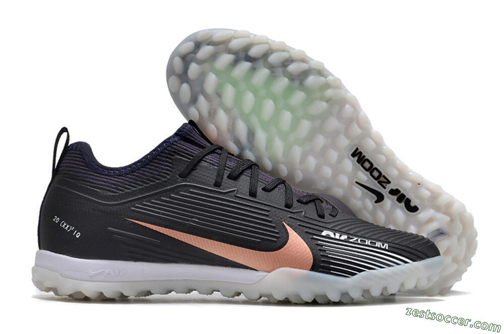 Nike Air Zoom Mercurial Vapor 15 Pro TF Low-Tops Soccer Shoes - Black/Gold/White 0