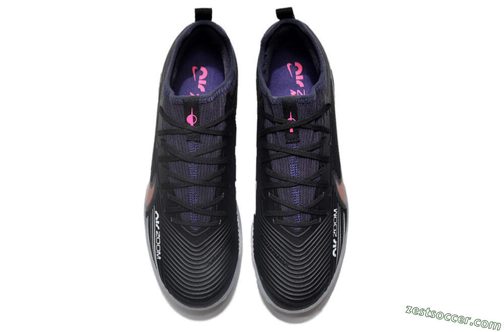 Nike Air Zoom Mercurial Vapor 15 Pro TF Low-Tops Soccer Shoes - Black/Gold/White 4