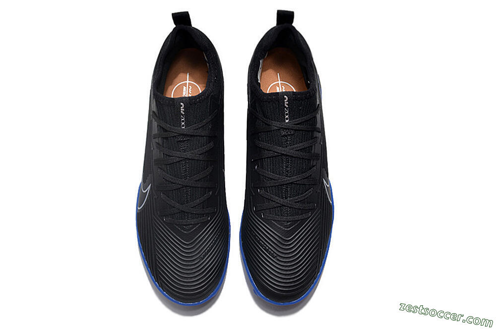 Nike Air Zoom Mercurial Vapor 15 Pro TF Low-Tops Soccer Shoes - Black/White/Blue 4