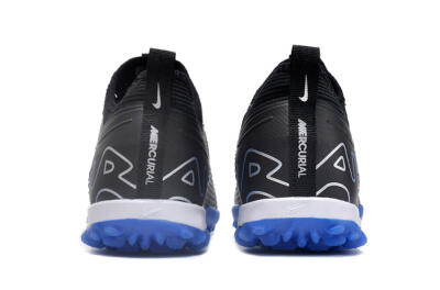 Nike Air Zoom Mercurial Vapor 15 Pro TF Low-Tops Soccer Shoes - Black/White/Blue