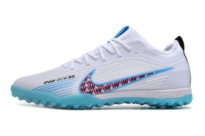 Nike Air Zoom Mercurial Vapor 15 Pro TF Low-Tops Soccer Shoes - White/Blue/Pink
