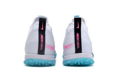 Nike Air Zoom Mercurial Vapor 15 Pro TF Low-Tops Soccer Shoes - White/Blue/Pink