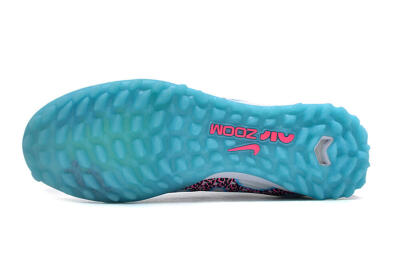 Nike Air Zoom Mercurial Vapor 15 Pro TF Low-Tops Soccer Shoes - White/Blue/Pink