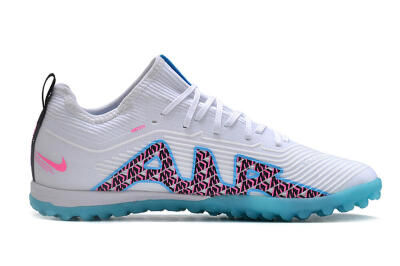 Nike Air Zoom Mercurial Vapor 15 Pro TF Low-Tops Soccer Shoes - White/Blue/Pink