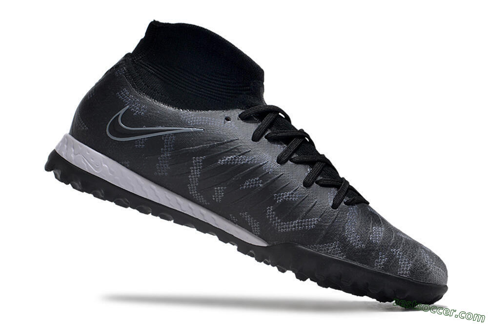 Nike Phantom Luna Elite NU TF High-Tops Soccer Shoes - Black/Grey/White 4