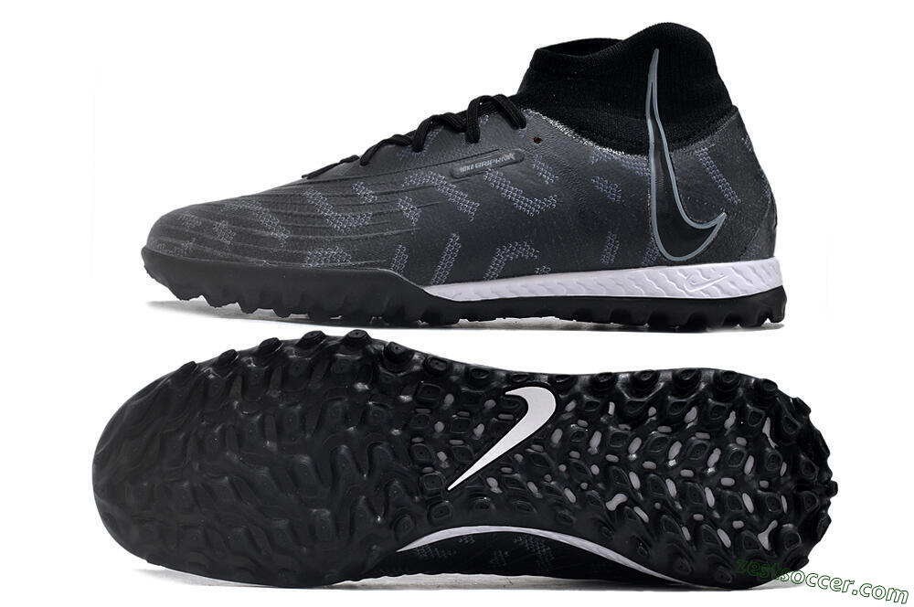 Nike Phantom Luna Elite NU TF High-Tops Soccer Shoes - Black/Grey/White 1