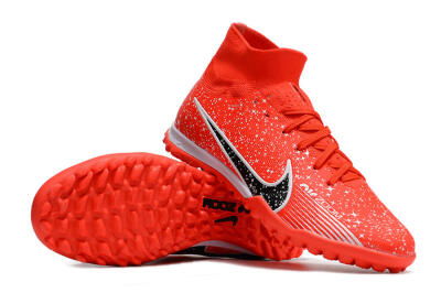 Nike Air Zoom Mercurial Superfly 9 Elite TF High-Tops Soccer Shoes - Red/White/Black