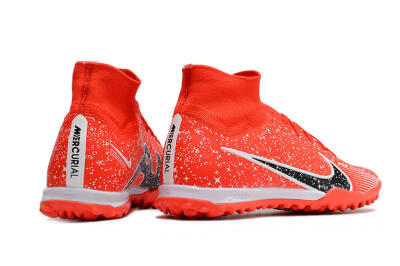 Nike Air Zoom Mercurial Superfly 9 Elite TF High-Tops Soccer Shoes - Red/White/Black