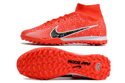 Nike Air Zoom Mercurial Superfly 9 Elite TF High-Tops Soccer Shoes - Red/White/Black