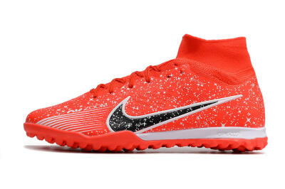 Nike Air Zoom Mercurial Superfly 9 Elite TF High-Tops Soccer Shoes - Red/White/Black