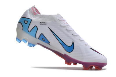 Nike AIR Zoom Mercurial Vapor 15 Elite FG Low-Tops Soccer Cleats - White/Blue/Orange