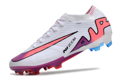 Nike AIR Zoom Mercurial Vapor 15 Elite FG Low-Tops Soccer Cleats - White/Blue/Orange