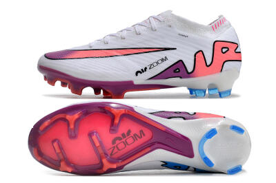 Nike AIR Zoom Mercurial Vapor 15 Elite FG Low-Tops Soccer Cleats - White/Blue/Orange