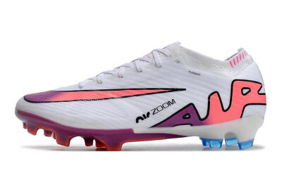 Nike AIR Zoom Mercurial Vapor 15 Elite FG Low-Tops Soccer Cleats - White/Blue/Orange