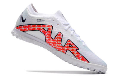 Nike Air Zoom Mercurial Vapor 15 Elite TF Low-Tops Soccer Shoes - White/Red/Black