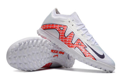 Nike Air Zoom Mercurial Vapor 15 Elite TF Low-Tops Soccer Shoes - White/Red/Black