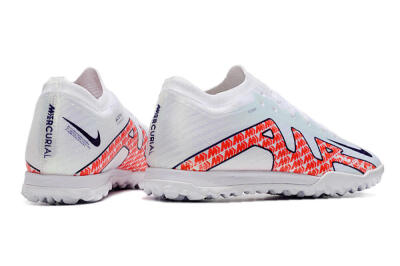 Nike Air Zoom Mercurial Vapor 15 Elite TF Low-Tops Soccer Shoes - White/Red/Black