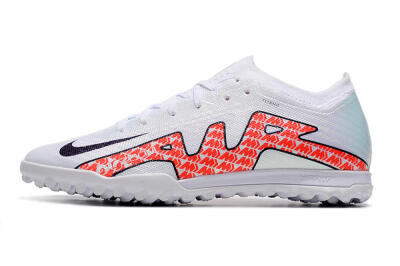 Nike Air Zoom Mercurial Vapor 15 Elite TF Low-Tops Soccer Shoes - White/Red/Black