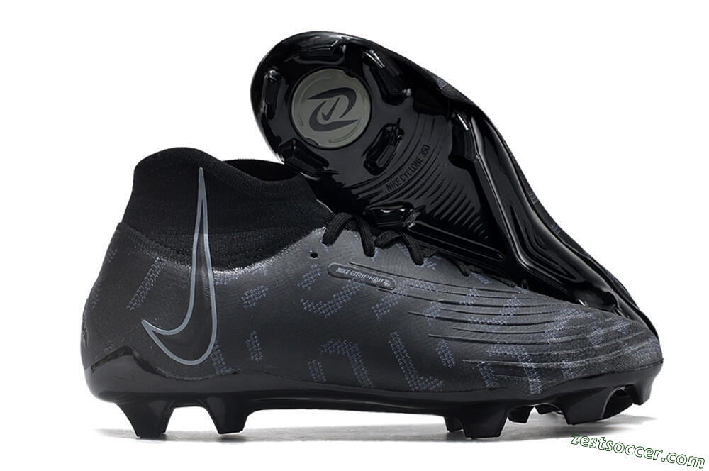 Nike Phantom Luna Elite NU FG High-Tops Soccer Cleats - Black/Grey 0