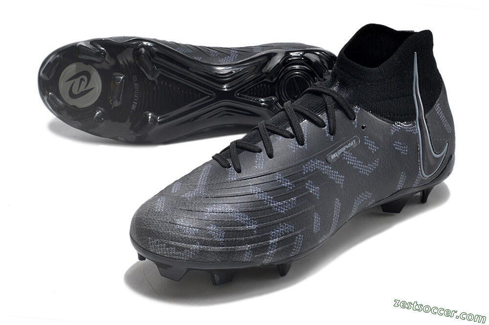 Nike Phantom Luna Elite NU FG High-Tops Soccer Cleats - Black/Grey 3