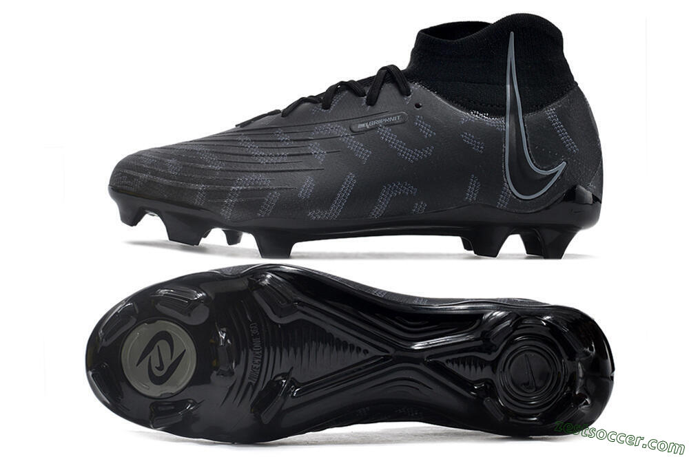 Nike Phantom Luna Elite NU FG High-Tops Soccer Cleats - Black/Grey 1