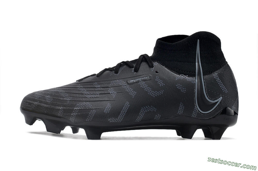 Nike Phantom Luna Elite NU FG High-Tops Soccer Cleats - Black/Grey 2