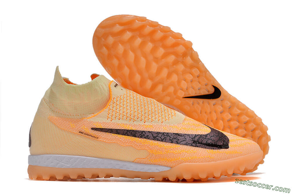 Nike Phantom GX Elite DF Link TF High-Tops Soccer Shoes - Orange/Pink/Black 0