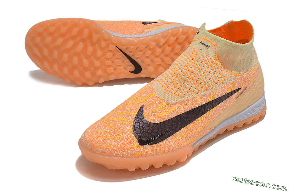 Nike Phantom GX Elite DF Link TF High-Tops Soccer Shoes - Orange/Pink/Black 3