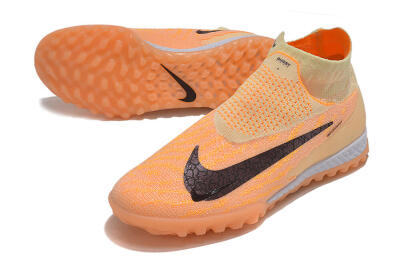 Nike Phantom GX Elite DF Link TF High-Tops Soccer Shoes - Orange/Pink/Black