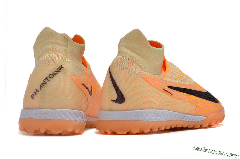 Nike Phantom GX Elite DF Link TF High-Tops Soccer Shoes - Orange/Pink/Black 5