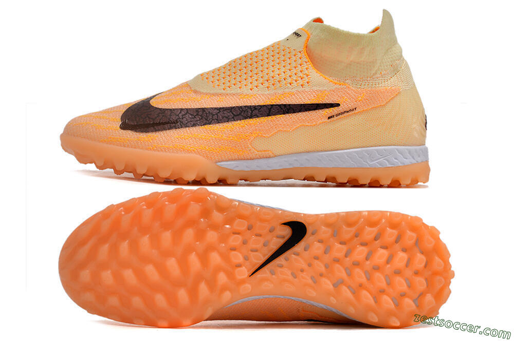 Nike Phantom GX Elite DF Link TF High-Tops Soccer Shoes - Orange/Pink/Black 1