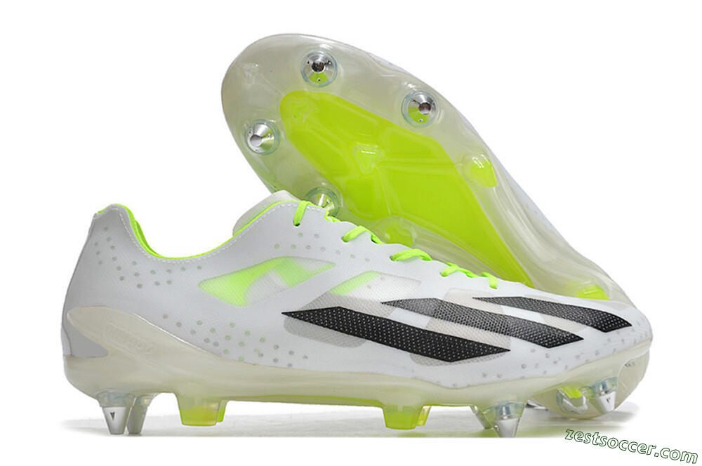 Adidas X Crazyfast.1 SG Low-Tops Soccer Cleats - White/Black/Green 0